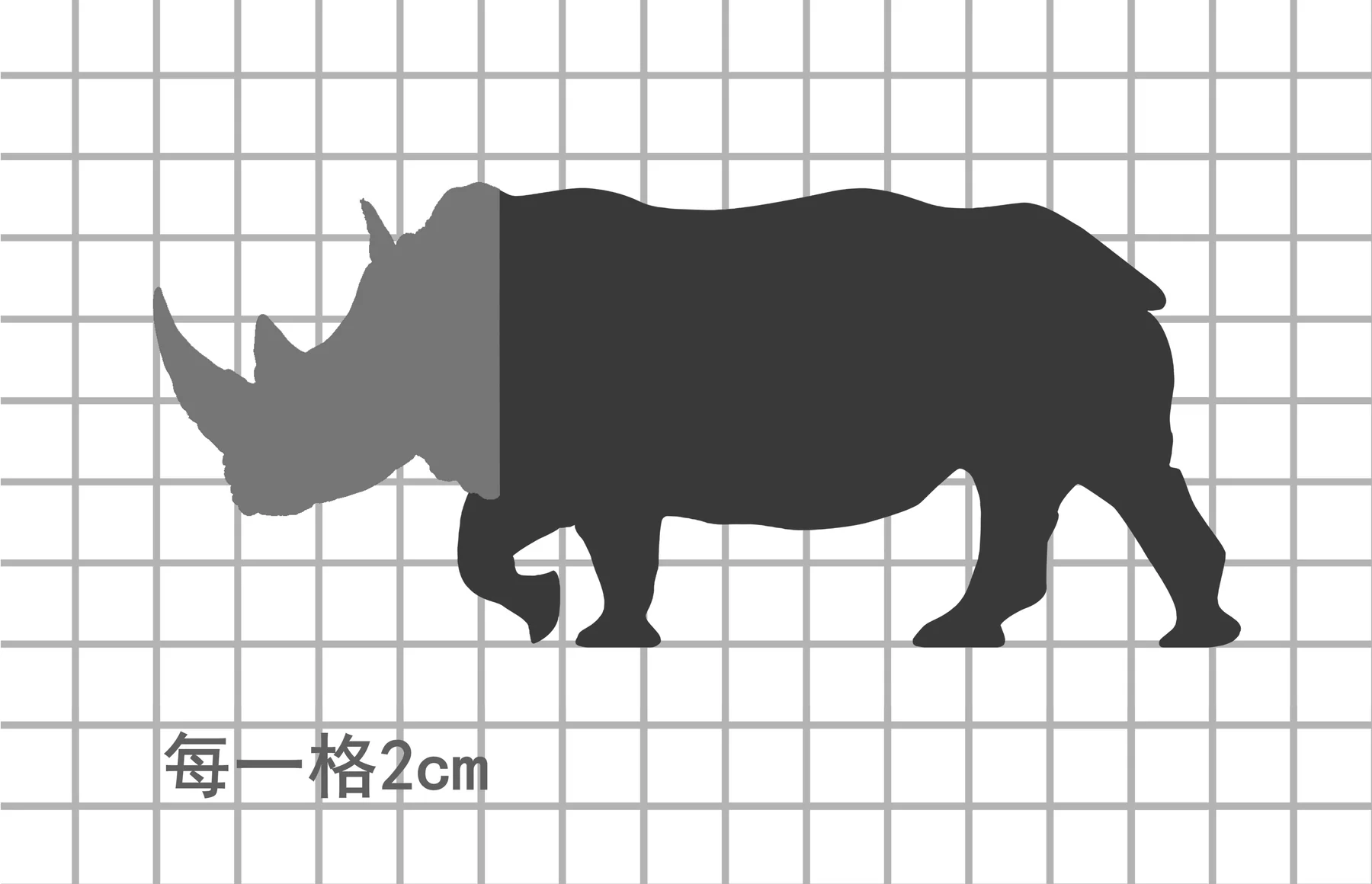 兽头系列限定款白犀牛比例图